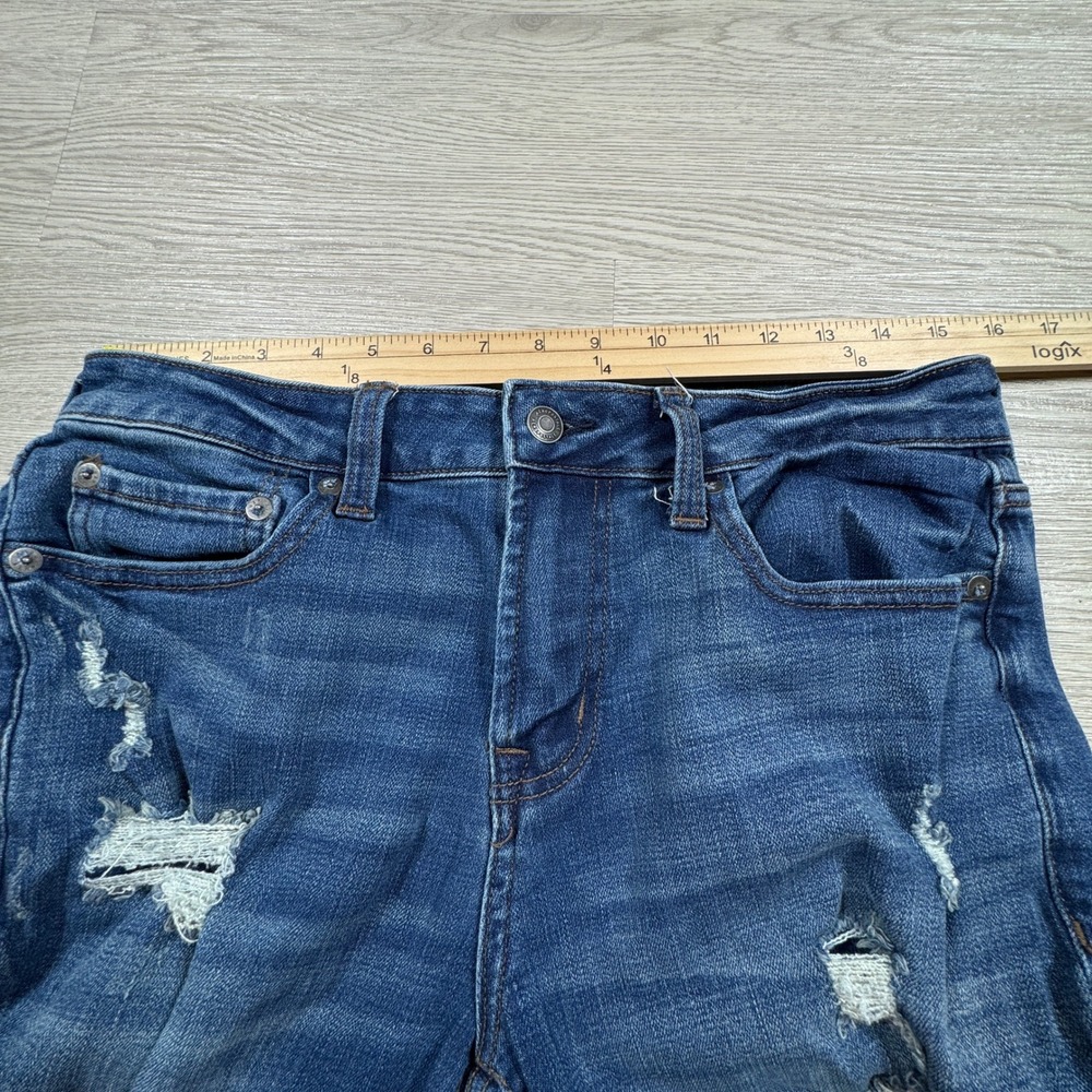 Aeropostale Mens Slim Jeans Blue 31/30 Distressed Ripped Denim Pants - Picture 5 of 11